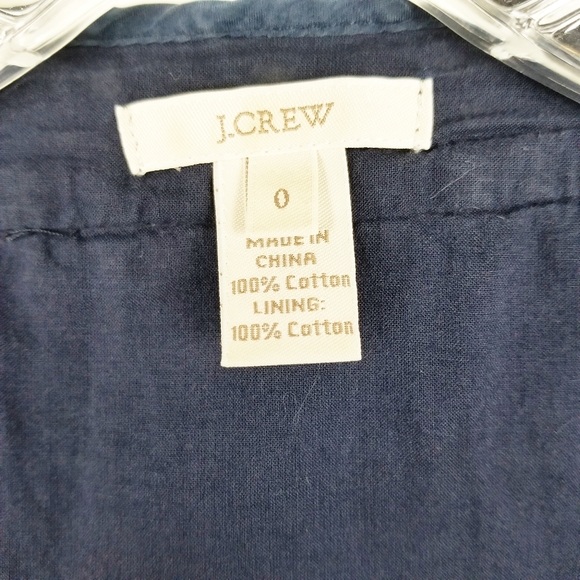 J CREW Blue Cotton Delaney Eyelet Top - Picture 3 of 7